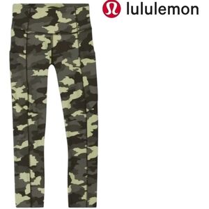 LULULEMON 2021 Camo Fast and Free Tight 25" Nulux Women's Size 2 LN